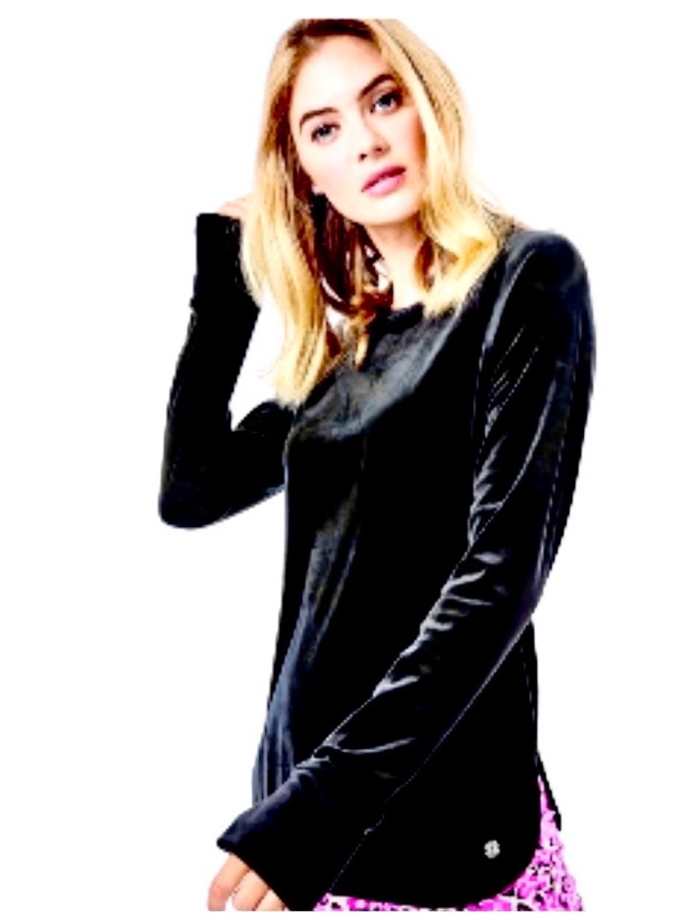 Lilly Pulitzer Black Velvet Long Sleeve Tee